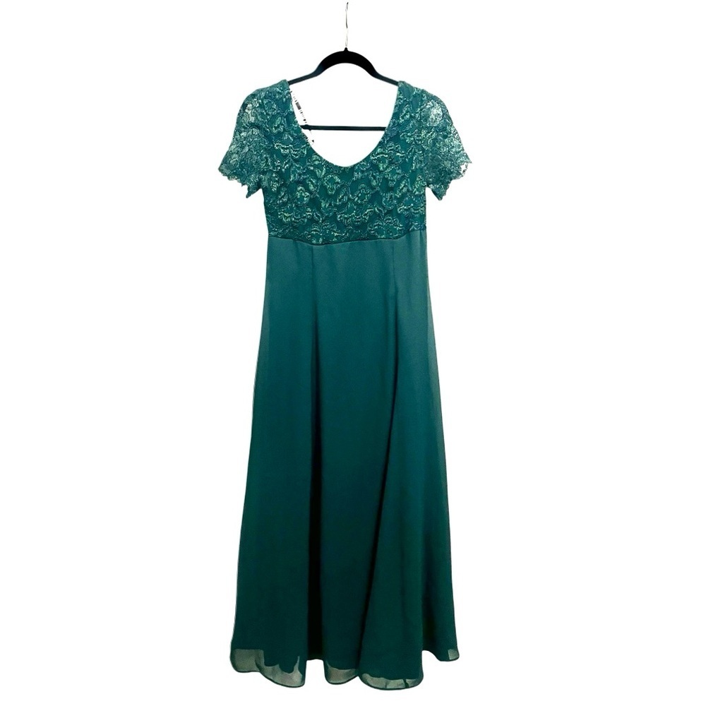 Emerald green maxi party dress